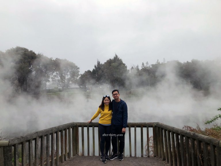 紐西蘭【羅托魯瓦】免費景點-政府花園，庫伊勞公園Kuirau Park免費泡腳體驗火山地貌公園