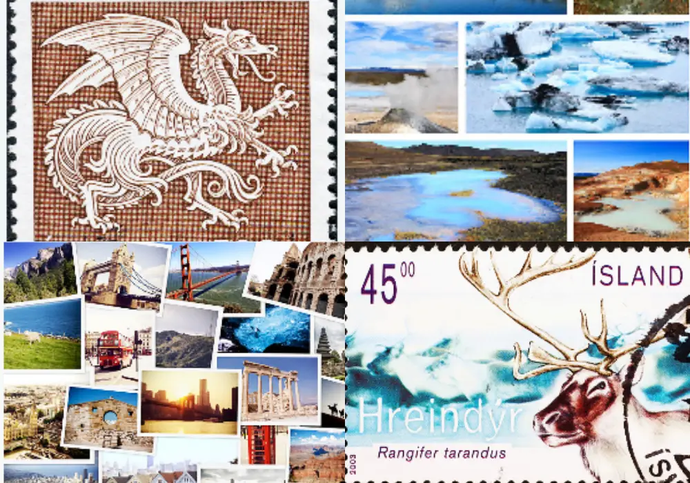 冰島必買-極光明信片-郵票